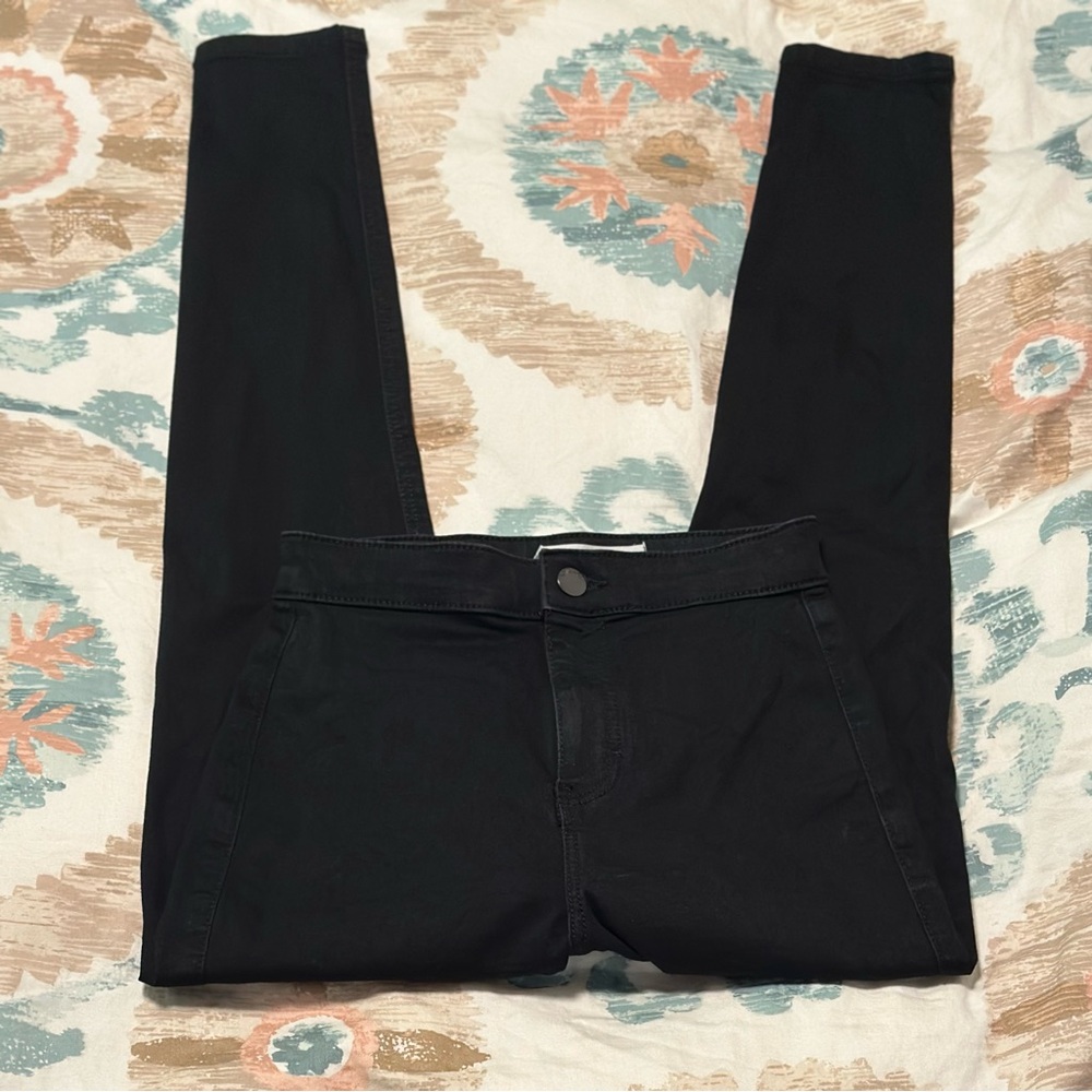 Topshop Holding Power Skinny Jeans Sz W26 L30 Black Control Denim Normcore